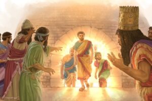 O Milagre na Fornalha: A intervenção do Anjo que abrandou o fogo (Daniel 3, 49)